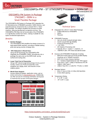 OSD32MP2x-PM – ST STM32MP2 处理器 + DDR4 SiP